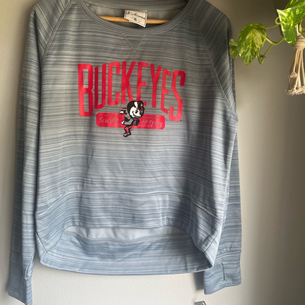 Gray Buckeyes Sweatshirt with Logo